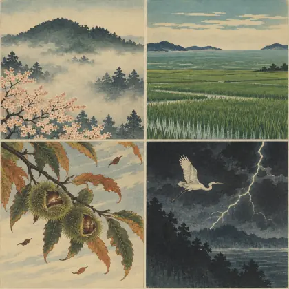 Four Haiku - poem by - Matsuo Basho