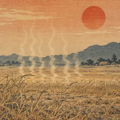 Heat Waves Shimmering - poem by - Matsuo Basho