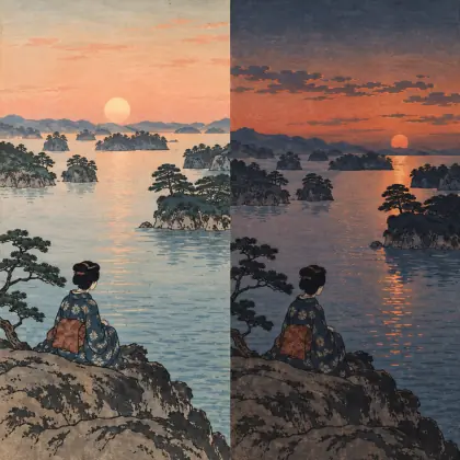 Morning and Evening - poem by - Matsuo Basho