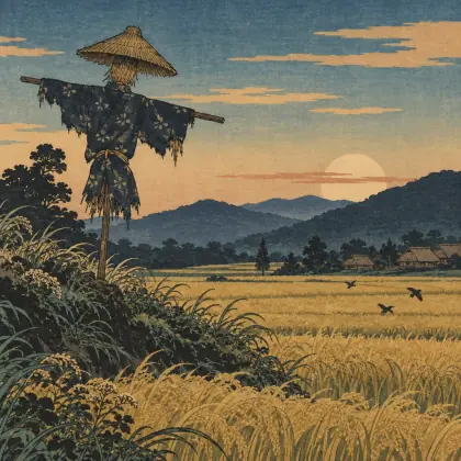 Scarecrow in the Hillock - poem by - Matsuo Basho