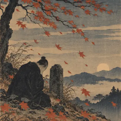 Shaking the Grave - poem by - Matsuo Basho