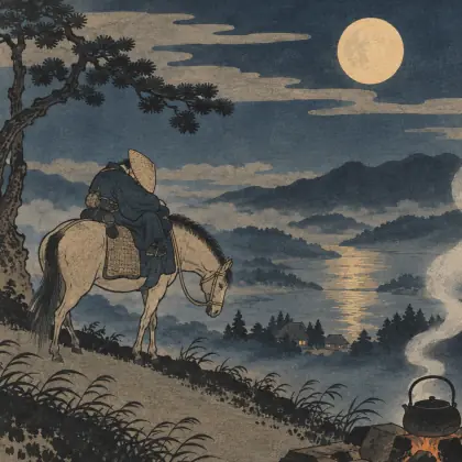 Sleep on Horseback - poem by - Matsuo Basho