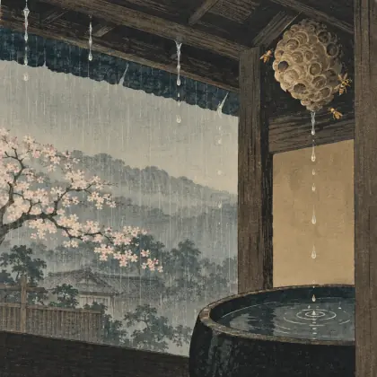 Spring Rain - poem by - Matsuo Basho
