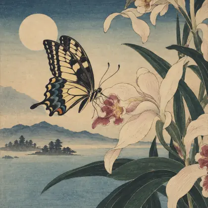 The Butterfly - poem by - Matsuo Basho