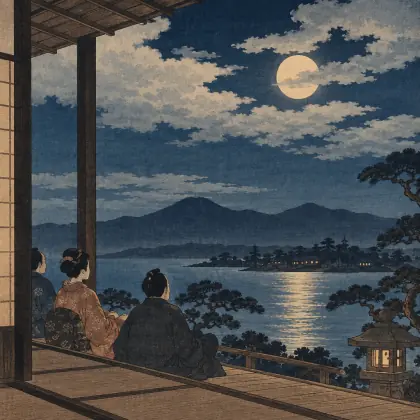 The Clouds Come and Go - poem by - Matsuo Basho