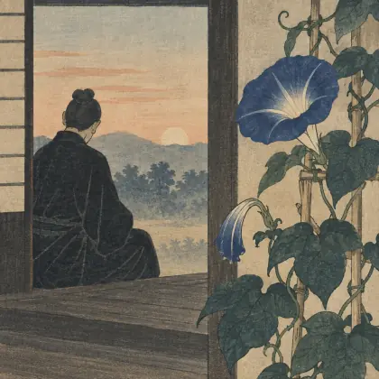 The Morning Glory Also - poem by - Matsuo Basho