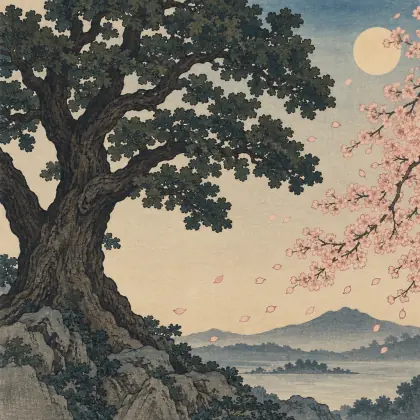 The Oak Tree - poem by - Matsuo Basho