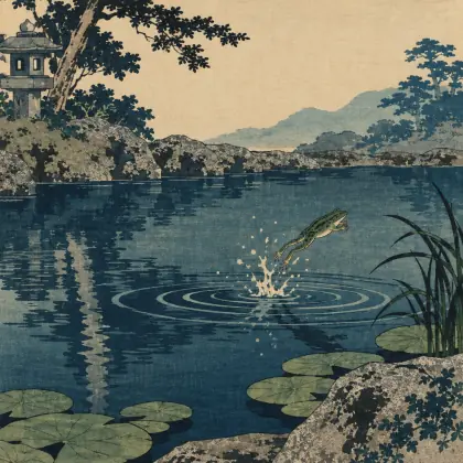 The Old Pond - poem by - Matsuo Basho