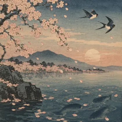 The Passing Spring - poem by - Matsuo Basho