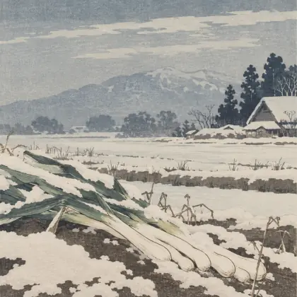 The Winter Leeks - poem by - Matsuo Basho