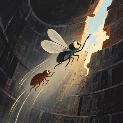 A Flea and a Fly in a Flue - poem by - Ogden Nash