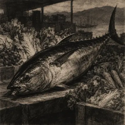 Ode to a Large Tuna in the Market - poem by - Pablo Neruda