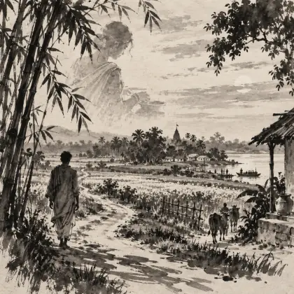 The Gardener 14: Walking by the Road - poem by - Rabindranath Tagore