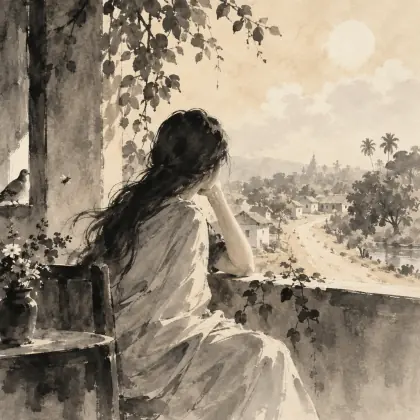 The Gardener 55: It Was Mid-day When You Went Away - poem by - Rabindranath Tagore