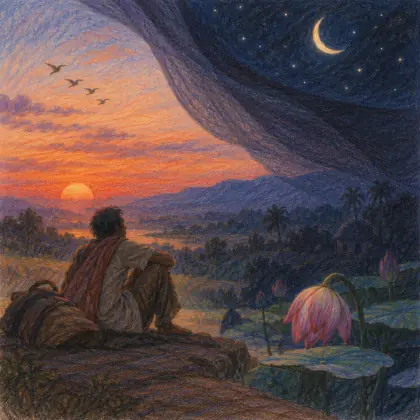 When Day Is Done - poem by - Rabindranath Tagore