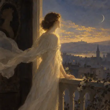 Lady on a Balcony - poem by - Rainer Maria Rilke