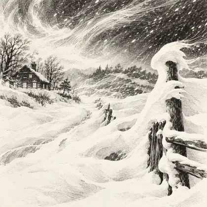 The Snow-storm - poem by - Ralph Waldo Emerson