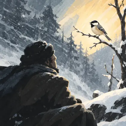 The Titmouse - poem by - Ralph Waldo Emerson