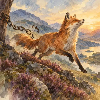 A Fragment [on Glenriddel's Fox Breaking His Chain] - poem by - Robert Burns