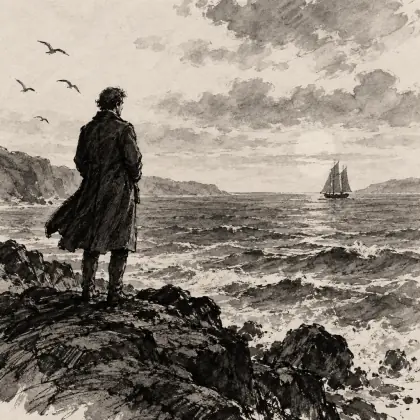 Behold the Hour the Boat Arrive Second Version - poem by - Robert Burns