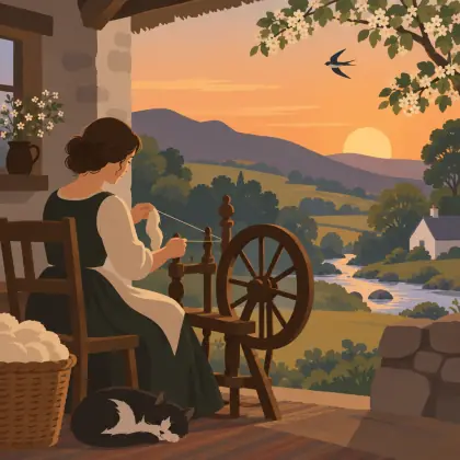 Bessy and Her Spinning Wheel - poem by - Robert Burns