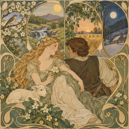 Lassie Wi' the Lintwhite Locks - poem by - Robert Burns