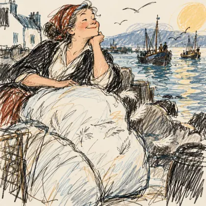 My Auntie Jean Held to the Shore - poem by - Robert Burns