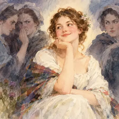 Written Under the Picture of the Celebrated Miss Burns - poem by - Robert Burns