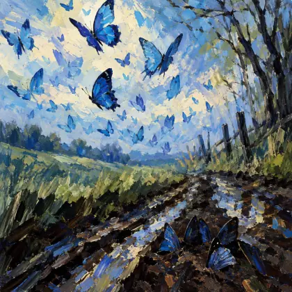 Blue-butterfly Day - poem by - Robert Frost