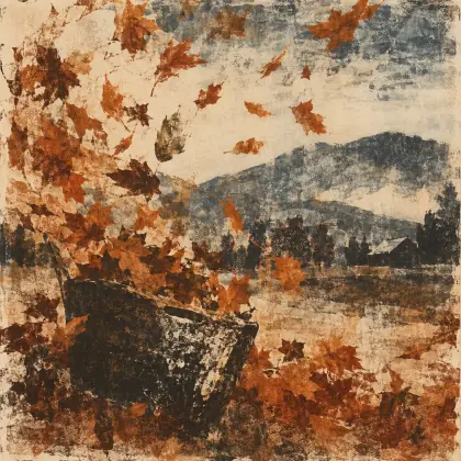 Gathering Leaves - poem by - Robert Frost