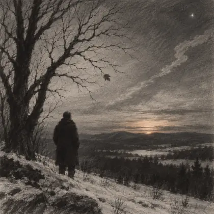 Looking for a Sunset Bird in Winter - poem by - Robert Frost