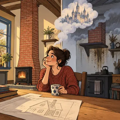 The Kitchen Chimney - poem by - Robert Frost