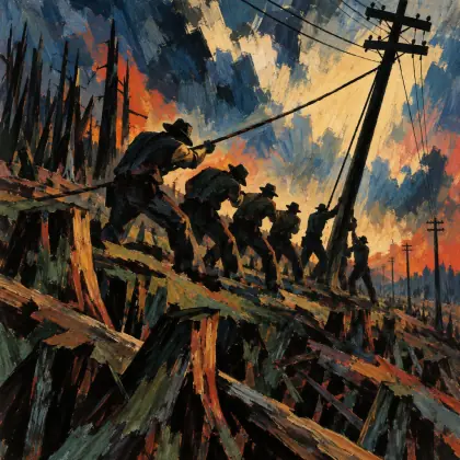 The Line-gang - poem by - Robert Frost
