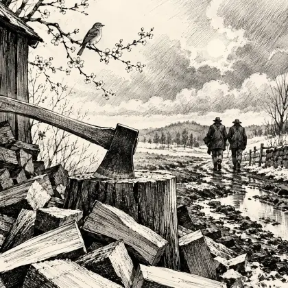 Two Tramps in Mud Time - poem by - Robert Frost
