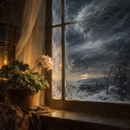 Wind and Window Flower - poem by - Robert Frost