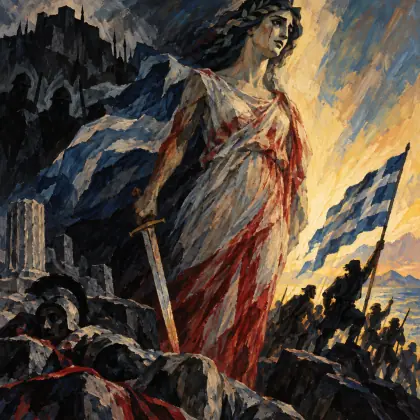 The Greek National Anthem - poem by - Rudyard Kipling