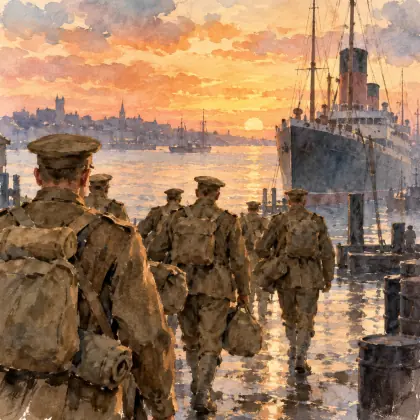 Troopin' - poem by - Rudyard Kipling