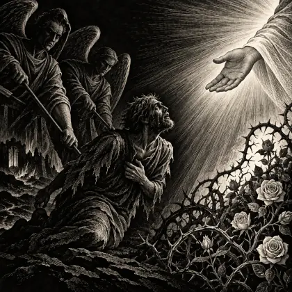 The Man Who Looked Back on His Way to Hell - poem by - Rumi