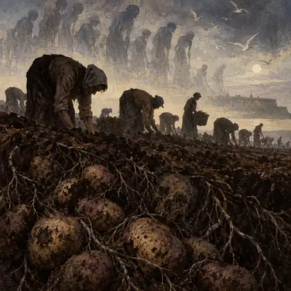 At a Potato Digging - poem by - Seamus Heaney