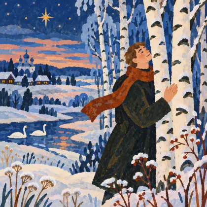 As I Wander Through the Early Snow - poem by - Sergei Yesenin