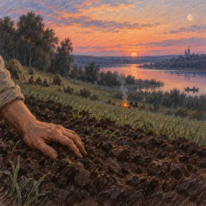 Black-earth Allotment That Savours of Sweat - poem by - Sergei Yesenin