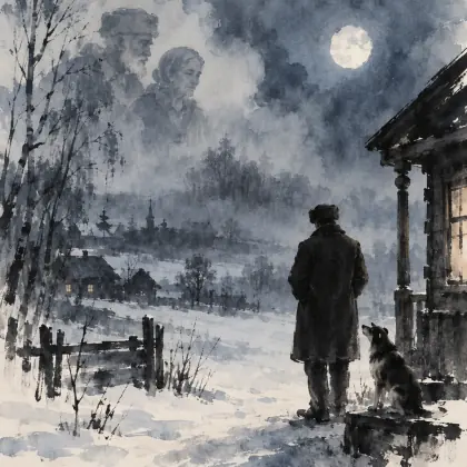 Blue Is the Fog, the Expanse Is Snow-bound - poem by - Sergei Yesenin