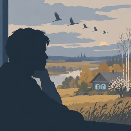 Little House with Light Blue Shutters - poem by - Sergei Yesenin