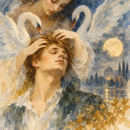 My Darling's Hands - a Pair of Swans - poem by - Sergei Yesenin