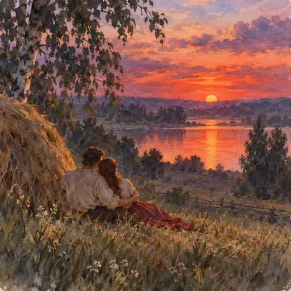 Scarlet Light of Sunset - poem by - Sergei Yesenin