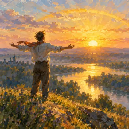 Sun's Golden Arc - poem by - Sergei Yesenin