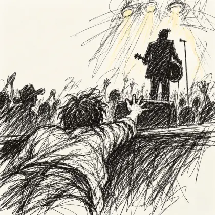 A Front Row Seat to Hear Ole Johnny Sing - poem by - Shel Silverstein