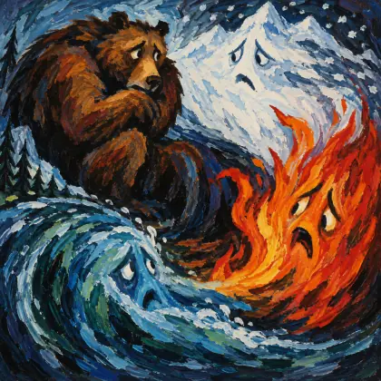 The Bear, the Fire, and the Snow - poem by - Shel Silverstein