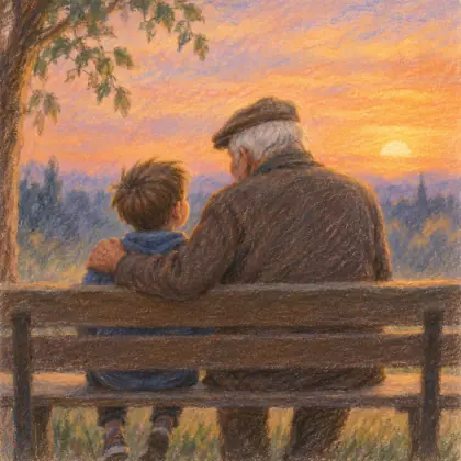 The Little Boy and the Old Man - poem by - Shel Silverstein