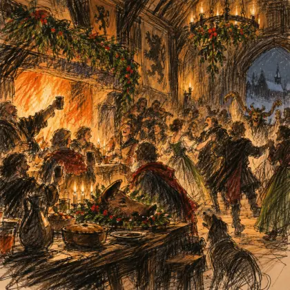 Christmas in the Olden Time - poem by - Sir Walter Scott